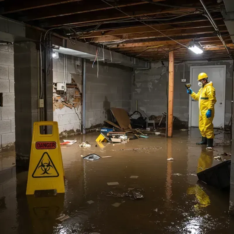 Flooded Basement Electrical Hazard in Alleghany County, VA Property